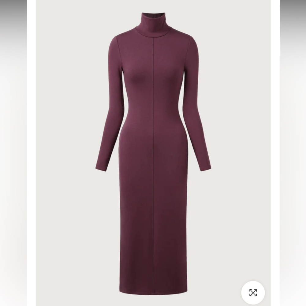 OGL Eco-Mousse® Turtleneck Midi Dress